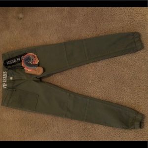 Olive Green Cuffed Pants